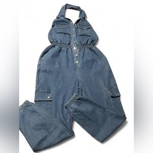 Stylish Blue Denim Jumpsuit